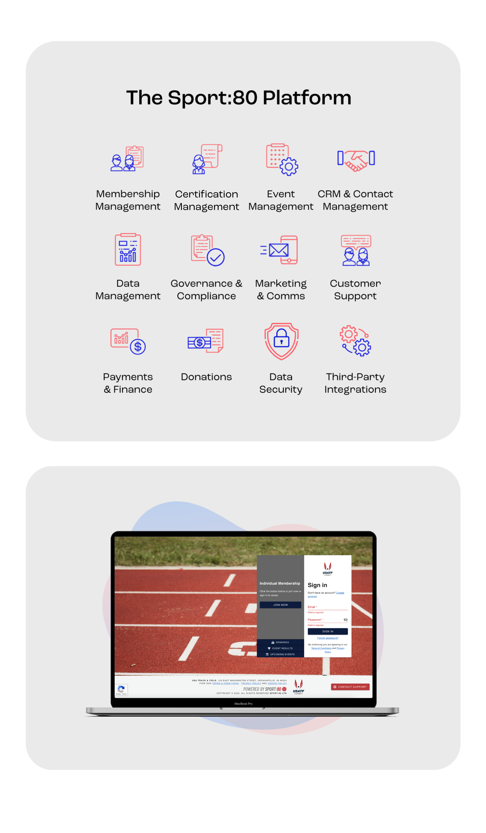 Discover our Sports Coach Management Capabilities graphic